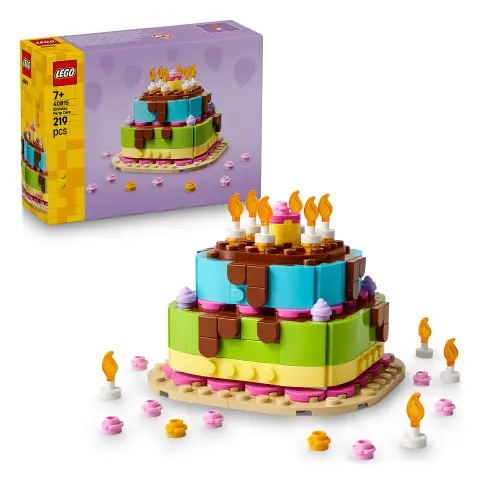 LEGO 40815 Torta Compleanno Costruibile con Candeline