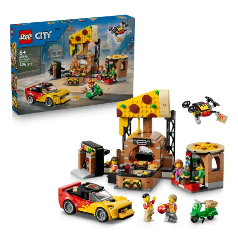 Lego City Centro di Consegna Pizze con Veicoli 60496