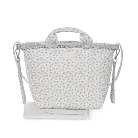 Borsa Fasciatoio Little Bloom Fiori Grigio Pasito a Pasito