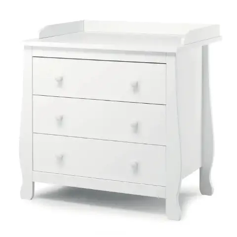 Comò Erbesi Soft Bottoni con fasciatoio integrato Bianco