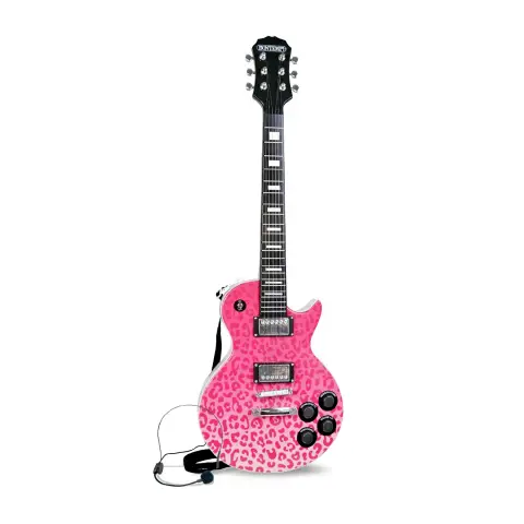 Chitarra Rock Elettronica Con Microfono Auricolare
