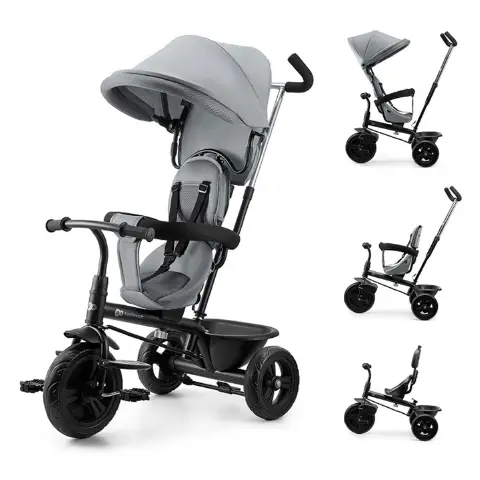 Triciclo Kinderkraft Freeway 2 Evolutivo Girevole 360° Grey