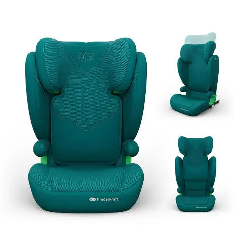 Seggiolino Auto Kinderkraft Junior Fix 2 Plus I-size Green 100-150cm