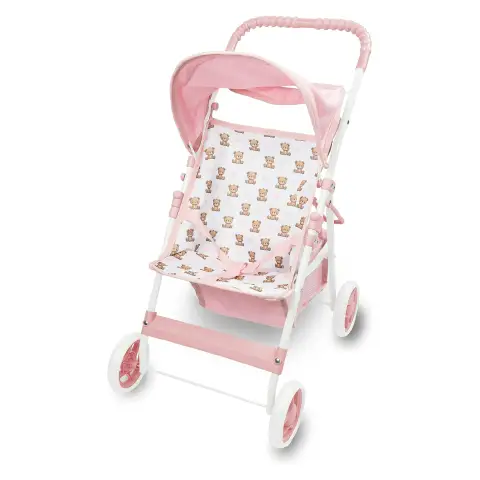 Passeggino per Bambole Cappottina Regolabile Altezza 56 cm