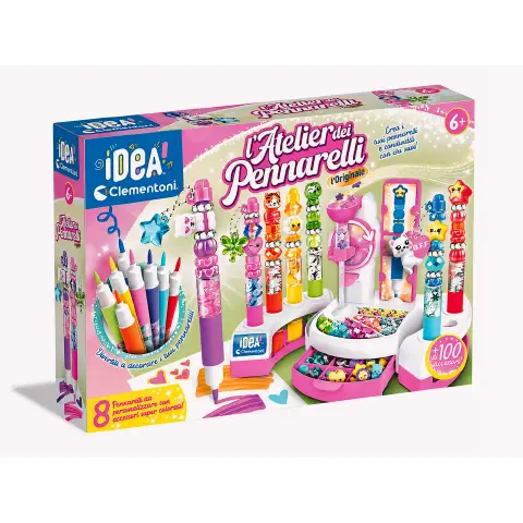Clementoni Idea Atelier dei Pennarelli, Kit Creativo 100+ Accessori