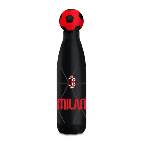 Borraccia Milan Seven 500 ml Termica con Tappo Pallone