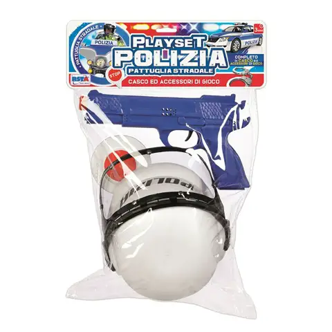 Playset Casco Polizia + Accessori