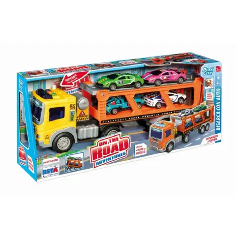 Camion Bisarca Frizione Con 4 Auto Metallo