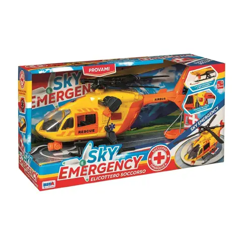 Elicottero Sky Emergency Pull Back Luci Suoni