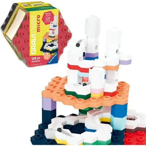 Ravensburger GraviTrax Micro Set M Rainbow, Pista per Biglie, 128 Pezzi, 8+