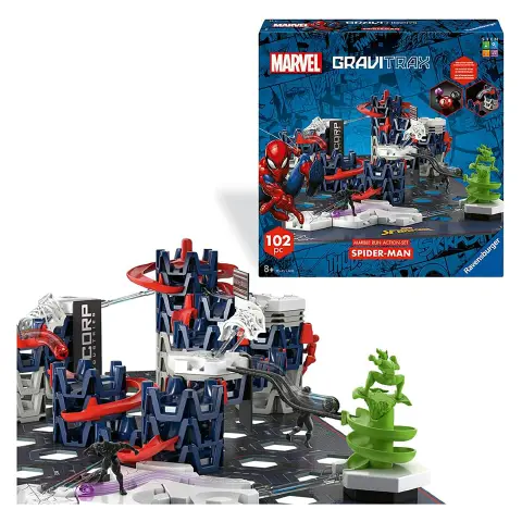 Ravensburger GraviTrax Spider-Man Action Set M, Pista Biglie 102 Pz 8+