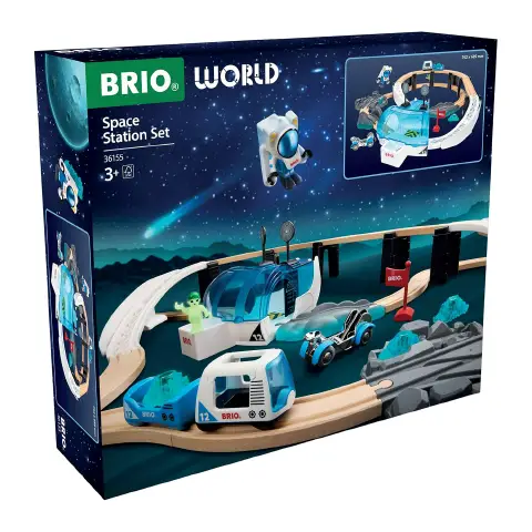 BRIO World: Grande Stazione Spaziale con Treno in Legno 3+ Anni
