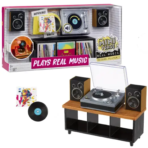 Mga's Miniverse Real Music Record Player - Giradischi Funzionante