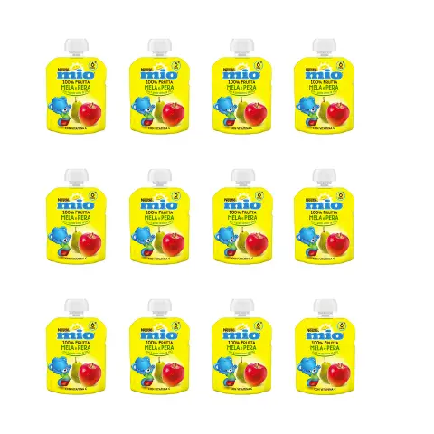 Pouch Mela E Pera 90 Gr Mio - confezione 12 pz