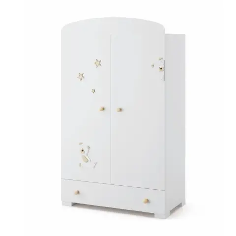 Erbesi Armadio Cucù Bianco-Naturale