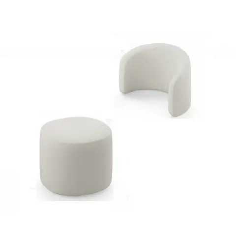 Erbesi Forever set Pouf + Schienale Tortora