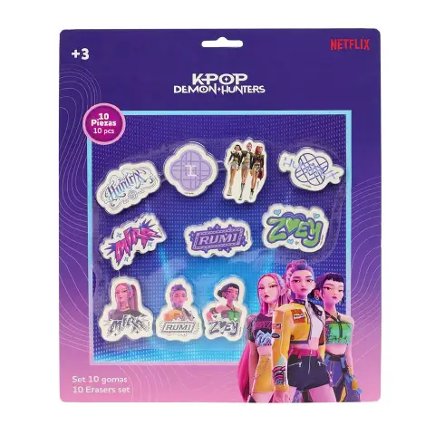 K Pop Demon Hunters Set 10 Gomme Da Cancellare