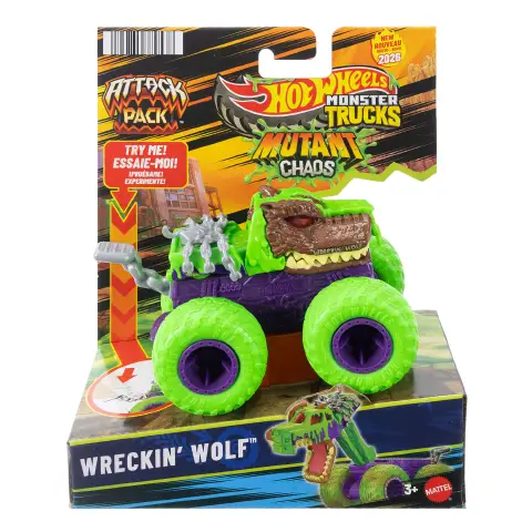Hot Wheels Monster Trucks Attack Wreckin Wolf JML00