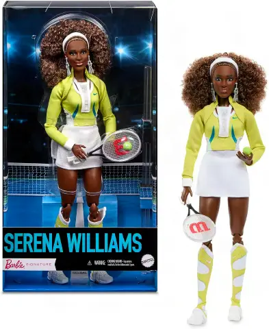 Barbie Signature Serena Williams Bambola Tennis con Racchetta Mattel