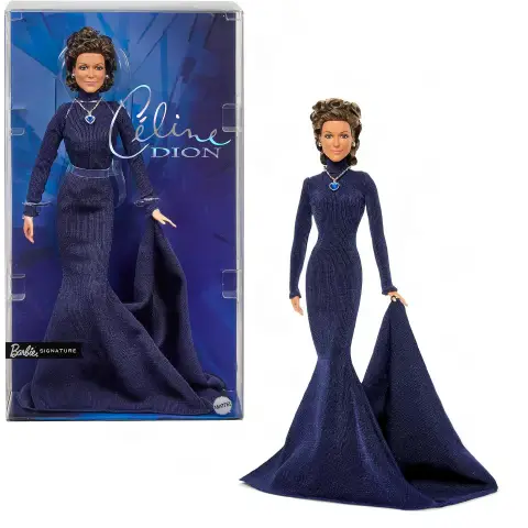 Barbie Signature Celine Dion, bambola da collezione con abito iconico
