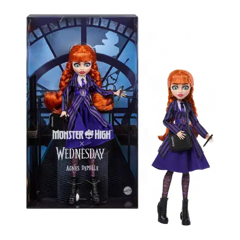 Monster High x Mercoledì Bambola Agnes DeMille JNJ92