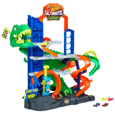 Hot Wheels City Ult T-Rex Garage Jhl98