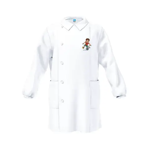 Grembiule Bambino Asilo Calciatore Bianco 6 Anni