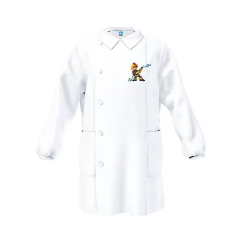 Grembiule Bambino Asilo Pompiere Bianco 3 Anni