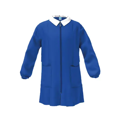 Grembiule Bambino Scuola Zip Senza Ricamo Blu 10 Anni