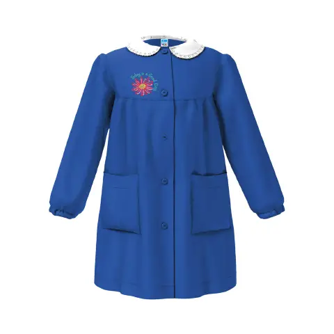 Grembiule Bambina Scuola Fiore Blu 6 Anni