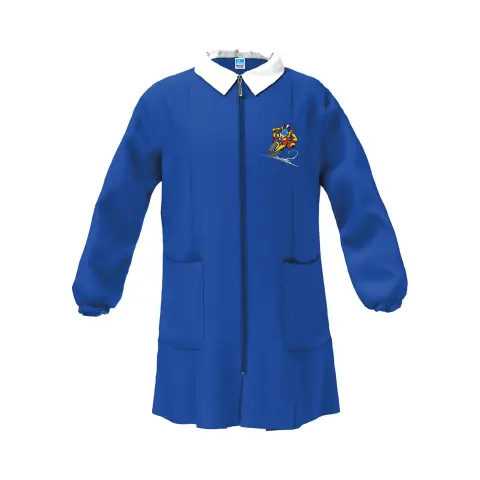 Grembiule Bambino Scuola Zip Game Blu 6 Anni