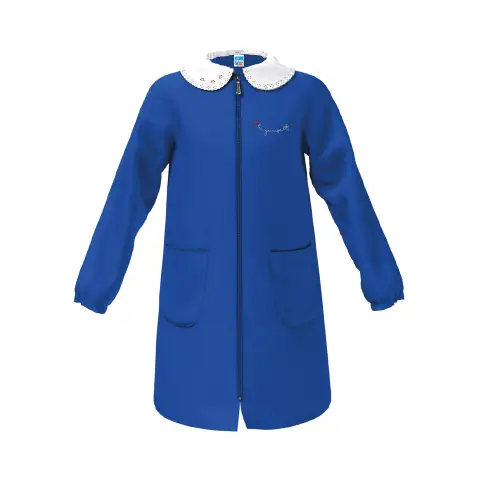 Grembiule Bambina Scuola Zip Be yourself Blu 6 Anni