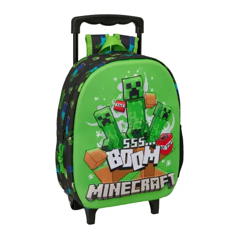 Minecraft Zainetto 3D Con Ruote