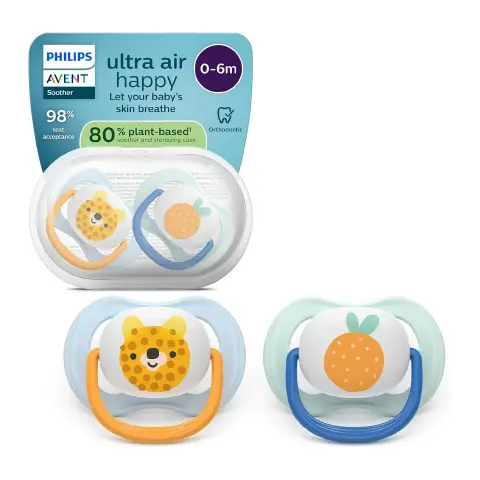 Ciuccio Philips Avent Ultra Air Collection 0-6M Tigre/Ananas