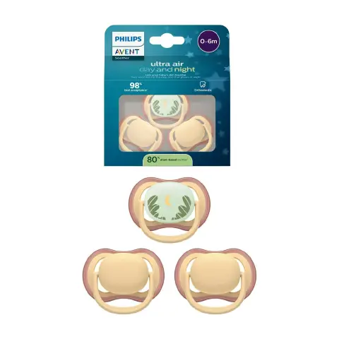 Ciuccio Philips Avent Ultra Air Giorno E Notte 0-6M 3 Pezzi