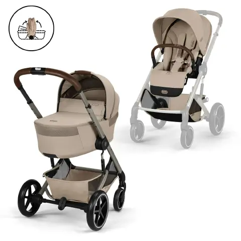 Cybex Duo Balios S Lux Con Navicella Richiudibile Almond Beige