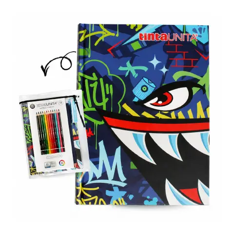 Tinta Unita Young Diario 10 Mesi Con Cover E Accessori Squalo