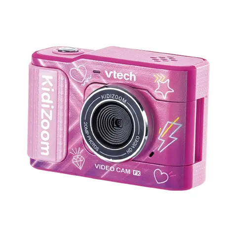 VTech KidiZoom Video Cam FX Videocamera per Bambini Rosa Italiano 6+ Anni