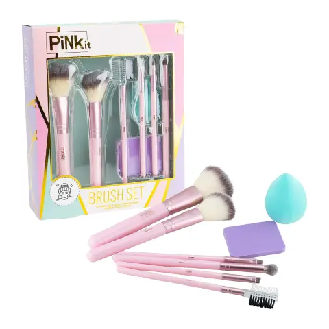 Pink It Brush Set Pennelli Per Trucco