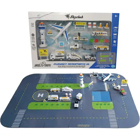 ODS Toys Silver Skyclub Playset Aeroporto XL - Giocattolo