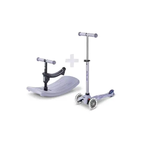 Monopattino E Dondolo Mini Micro Deluxe Led Lavanda