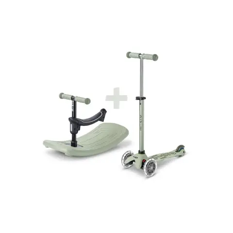 Monopattino E Dondolo Mini Micro Deluxe Led Verde