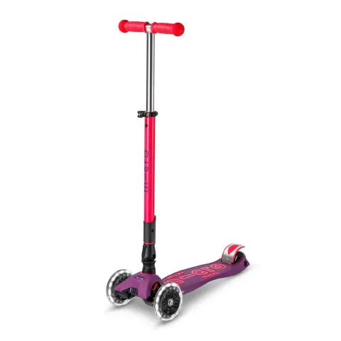 Monopattino Maxi Micro Deluxe Led Pieghevole Rosa Neon