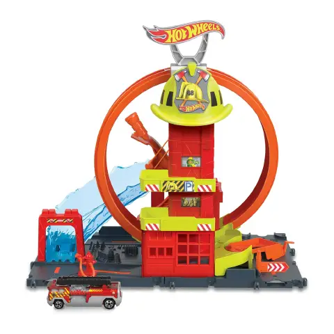 Hot Wheels City Super Loop Fire Station