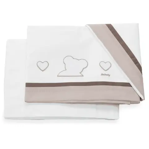 Set Lenzuola Lettino Italbaby Matisse 3 Pezzi Cotone