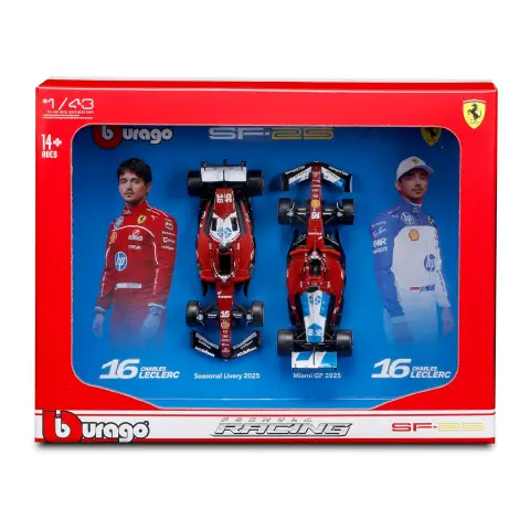 Auto 1:43 Ferrari F1 SF-25 #16 Leclerc Set 2 Pezzi
