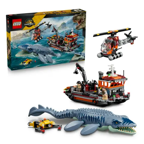 LEGO Attacco alla barca del dinosauro Mosasaurus - 703 Pezzi