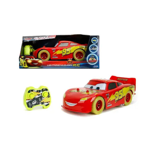 Cars Saetta McQueen Glow Racers Radiocomandato Scala 1:14