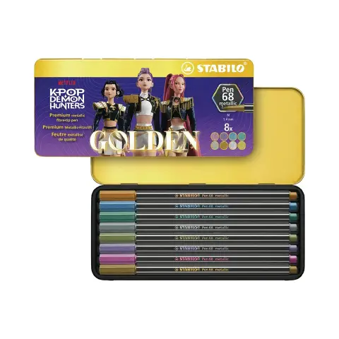 Stabilo Pen 68 Metallic K Pop Demon Hunters Confezione In Metallo