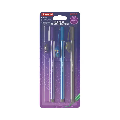 Stabilo Pen 68 K Pop Demon Hunters Blister 3 Colori